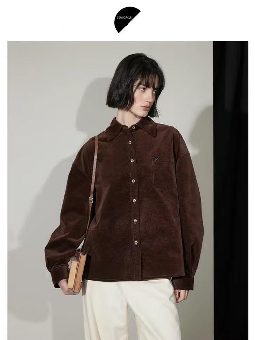 半圆/D24310411/复古后开襟衬衫 商品图0