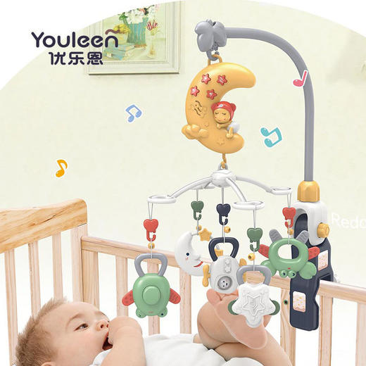 优乐恩月亮音乐床铃婴儿床头旋转摇铃悬挂安抚挂件吊挂 商品图4