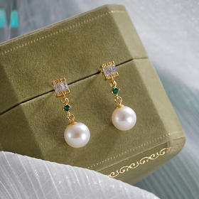 子佩集S925银珍珠耳钉【JYEH080】纯银珍珠镀金2409