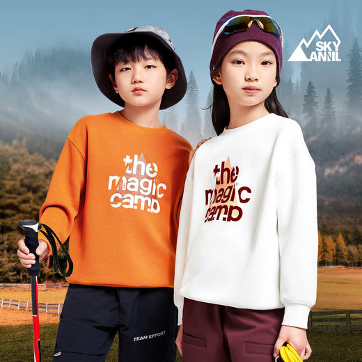 男女童户外运动风卫衣圆领长袖秋季新款安奈儿童装EM431535 商品图2