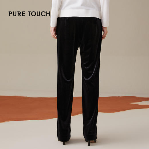 pure touch黑色女士丝绒西裤1368243379 商品图2