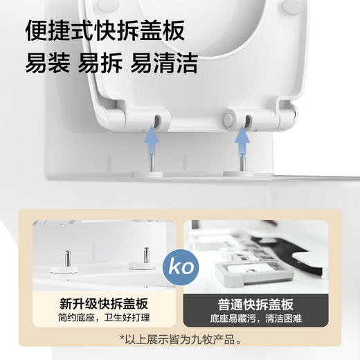 九牧（JOMOO）抗菌除臭易洁快拆盖板 海漩虹吸劲冲节水马桶11330 ZMD 不包安装 【升级一级水效】   联系客服备注坑距 商品图9