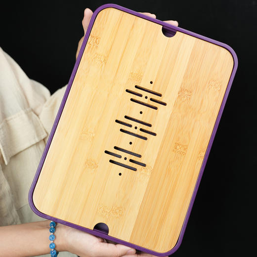 雅致茶盘/水杯托盘轻奢家用客厅沥水台小型长方形茶壶茶杯收纳茶台 商品图2