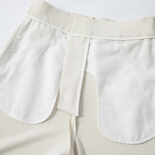 【特惠不退换】阔腿裤女垂感宽松高腰西裤春秋款松紧腰窄版直筒休闲拖地长裤     WSFS-WD-076-1 商品图3