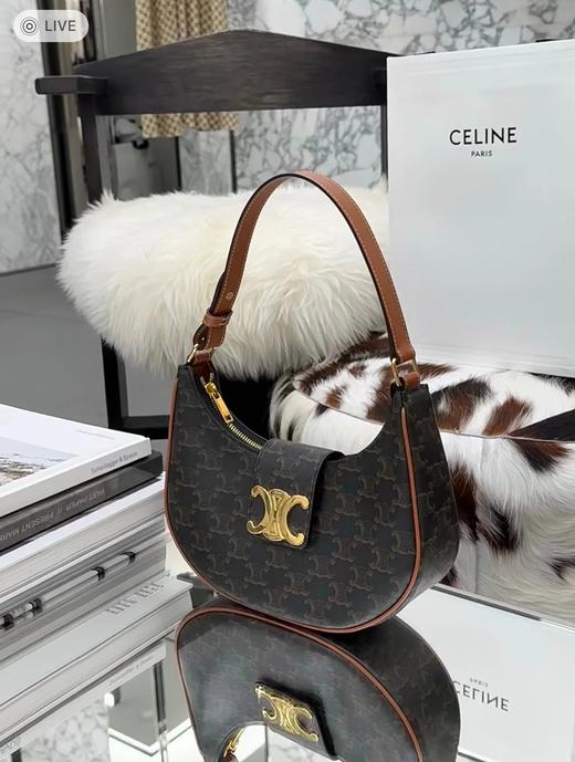 赛琳|凯旋门金属扣Ava月牙月亮腋下包|DZ（HH） 商品图2