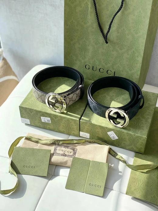 古家 GUCC1| 互扣式双G帆布 两色腰带| GZ（CB） 商品图3