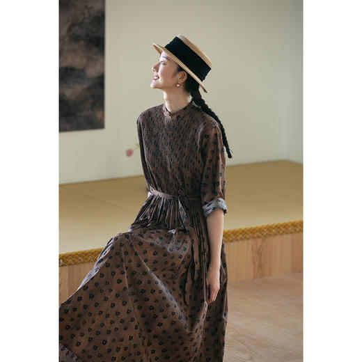 【*归回】牧衣游原创设计亲肤四叶草小花纯棉连衣裙 漫若浮光 商品图0