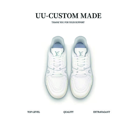 驴家   Trainer 皮革 系带浮雕  时尚板鞋  情侣款 男女同款  白水泥（HC） 商品图3