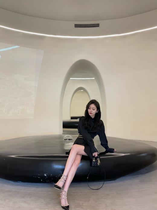 D迪家Lady mini  可拆卸可调节肩带藤格纹图案 羊皮革 戴妃包单肩斜挎手提包 超迷你 女款（HH） 商品图5