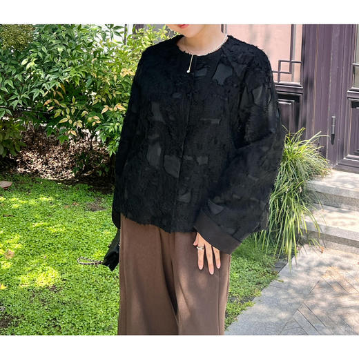 25特价🍂2409111   国风 手工 剪花外套，真丝里布“轻礼服” 商品图11