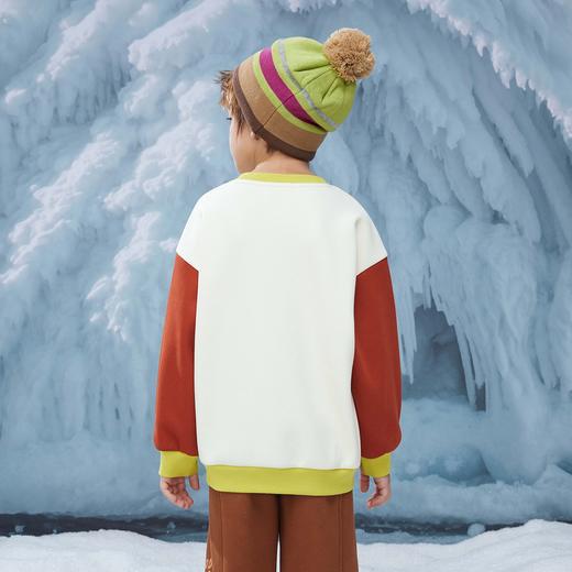 【MQD】童装男大童冬季新款趣味撞色卡通圆领红色新年卫衣儿童上衣 商品图3