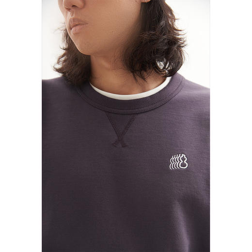 吃茶去chichaqu2024经典宽松复古基础刺绣套头圆领卫衣休闲百搭 商品图4