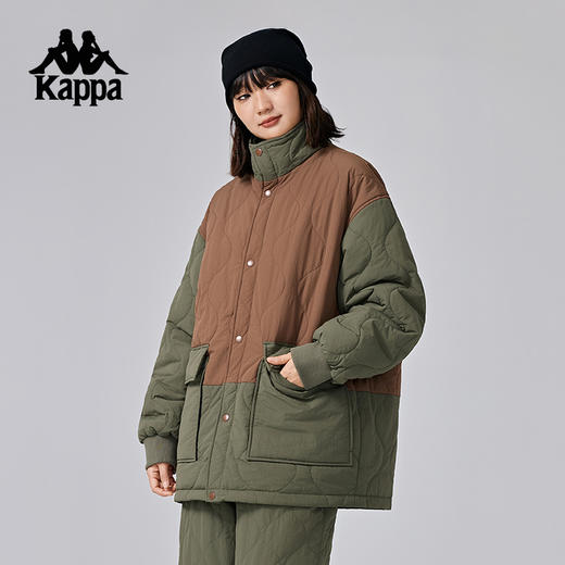 Kappa卡帕背靠背棉衣棉服女2024新款秋冬保暖外套防寒服棉袄男款K0EZ2MM30D 商品图1