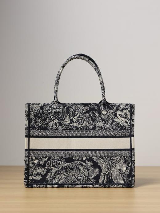 DIOR迪奥 BookTote Reverse茹伊印花 刺绣 托特包Tote包购物袋手提包 女款 蓝色）（CB） 商品图2