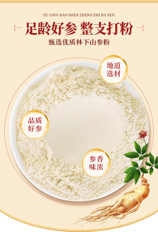 热售【林下山参粉开窗礼盒】长白山人参林下山参粉1g*21瓶正品开窗礼盒装 商品图2