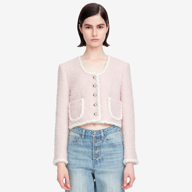 HL2DAWCO1926 U领短款毛呢外套