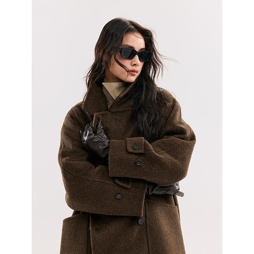 棉仓357666015-MAX*大翻领廓形双面呢大衣 商品图2