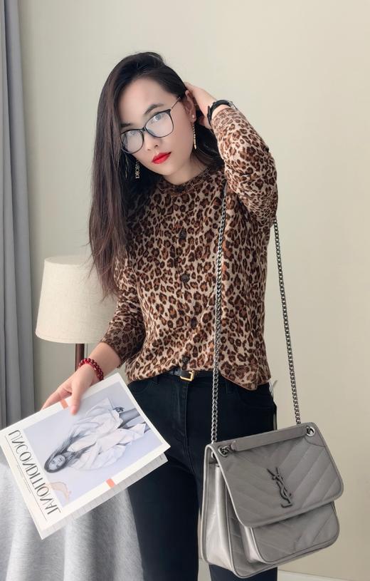 钟情小猎豹美丽诺羊毛贴身柔软羊毛开衫毛衫 商品图5