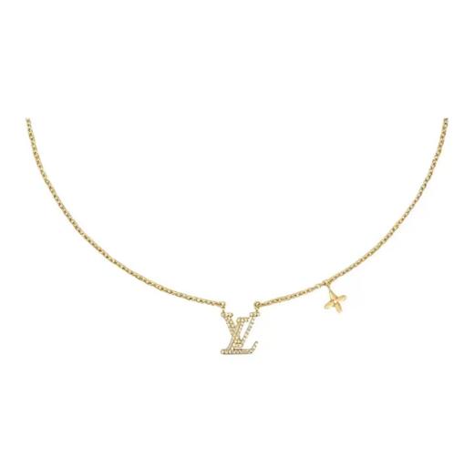 驴家 ICONIC logo满钻项链 女款 金色 商品图1