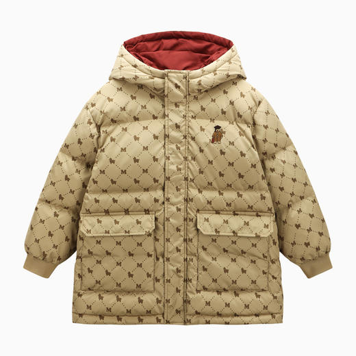 【秒】【MQD】童装儿童羽绒服冬季新款*老花时尚复古学院风中长冬装羽绒 商品图4