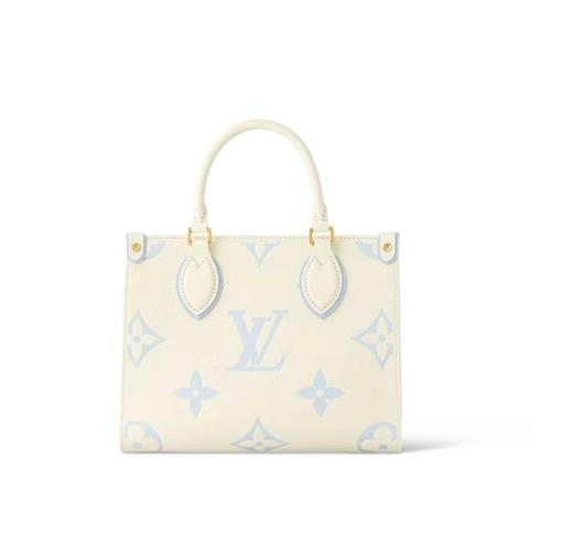 驴家  皮革 托特包Tote包购物袋手提包  女款  米白拼蓝色（CB） 商品图0