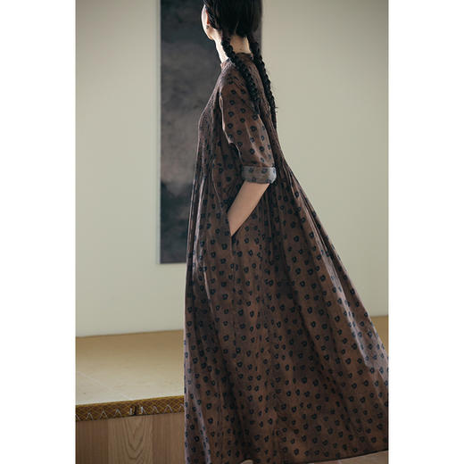 【*归回】牧衣游原创设计亲肤四叶草小花纯棉连衣裙 漫若浮光 商品图1