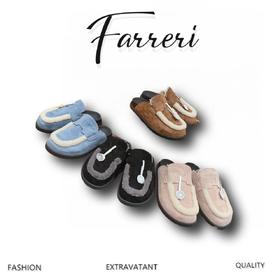 * 爱*仕2023情侣款勃肯毛毛拖 麂皮搭配羊羔绒 (HD)