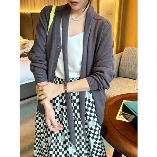 25特价🍂2409112     Lem**围脖V领针织衫 商品图6