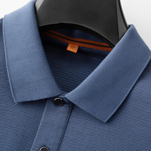 【新款DDP】大依优型大码长袖Polo衫翻领男装加肥加大体恤大号上衣胖子弹力休闲商务 商品图12