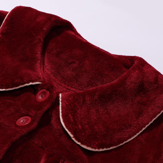 都市丽人睡衣超值精选长袖家居服双面法兰绒厚女士法兰绒套装LHT1K5 商品图4