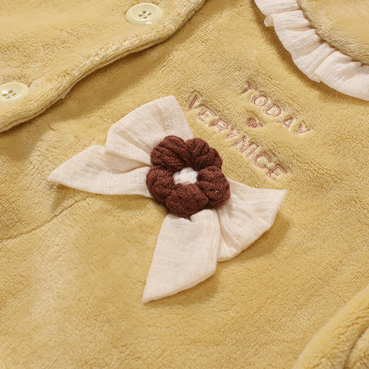 都市丽人睡衣生活家居长袖家居服双面法兰绒厚女士法兰绒套装LHT1R5 商品图5