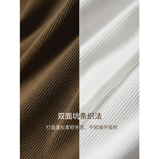 棉仓356601006-优雅假两件小V领合体微宽松T 商品图2