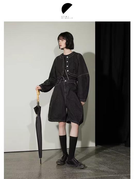 半圆/S24320008/牛仔短外套 商品图1