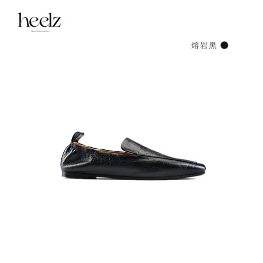 heelz设计师手工鞋履 ｜流光系列裂纹牛皮芭蕾乐福鞋1公分 商品图0