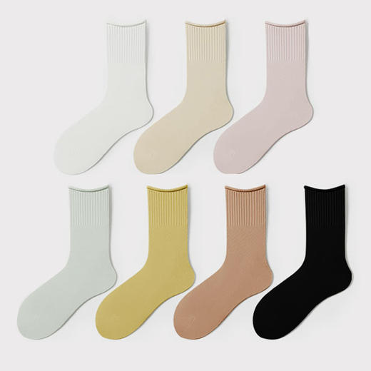 都市丽人中筒袜简约系列高含棉袜子女袜子LCTDG3 商品图1