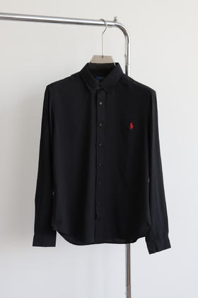 纯黑色为主 R.L 纯色棉府绸 修身版 长袖衬衫 CS211