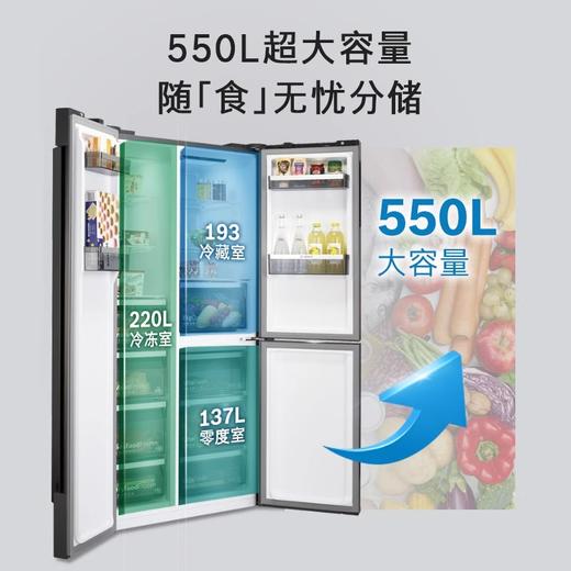 博世（BOSCH） 530升全域智净T3对开双循环活氧零度保鲜无霜冰箱 K3AT57789C冷杉灰 商品图1