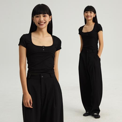 oneupU领弹力短袖T恤 商品图4