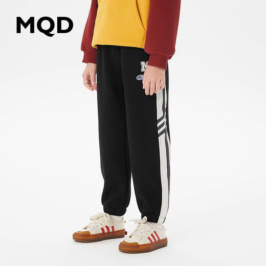 【MQD】童装男童冬季新款加绒针织裤中大儿童保暖舒适运动裤卫裤潮 商品图1