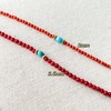 纯手工红色旺中女“中国红南红串绿松石项链手链 商品缩略图4