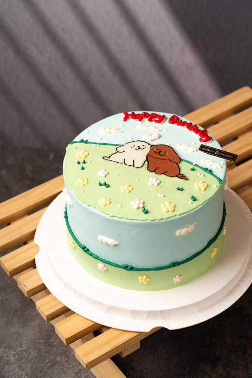 经典蛋糕 | 线条小狗蛋糕5寸6寸8寸加高（纯动物奶油新鲜水果夹心 提前1天预定） 商品图2
