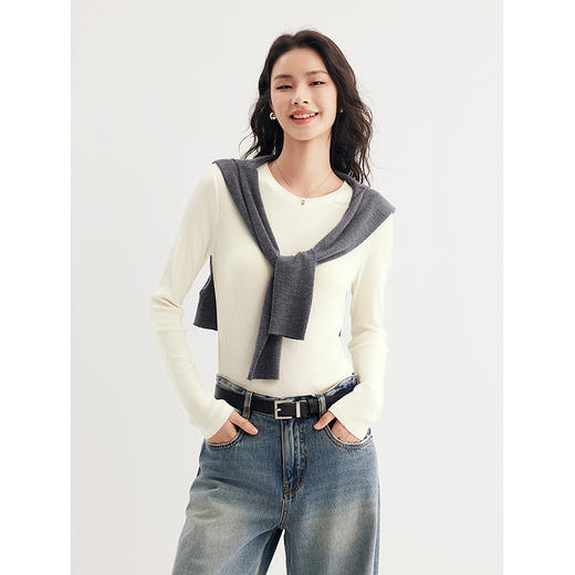 棉仓357601002-美雅碧铜氨宾霸坑条肌理感肌底衣 商品图0