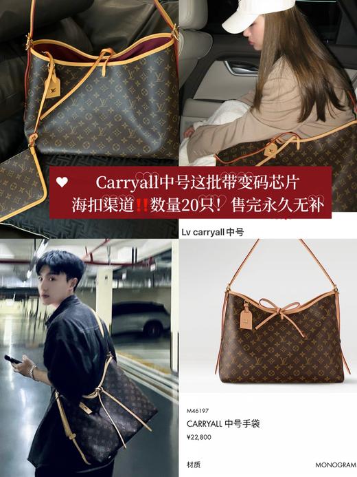 海扣！LVCarryall中号托特包 商品图0