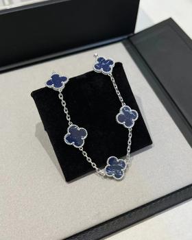 vca 银耀石五花手链 玫金色 银耀石/深蓝色（SJ）