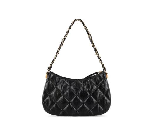 香奶奶  23K  双C皮穿链条   腋下包  Hobo   大号  女款  黑色（HH） 商品图2