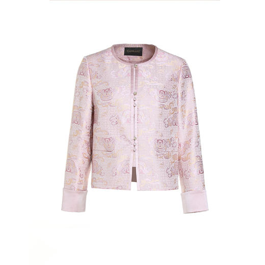 乔万尼初秋薄外套新中式缎面提花国风设计EM3B335 商品图4