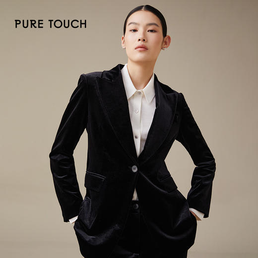 pure touch丝绒西服外套1312243378 商品图2