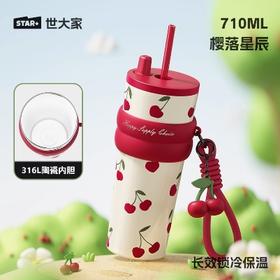 世大家极光星夜吸管杯樱落星辰710ml