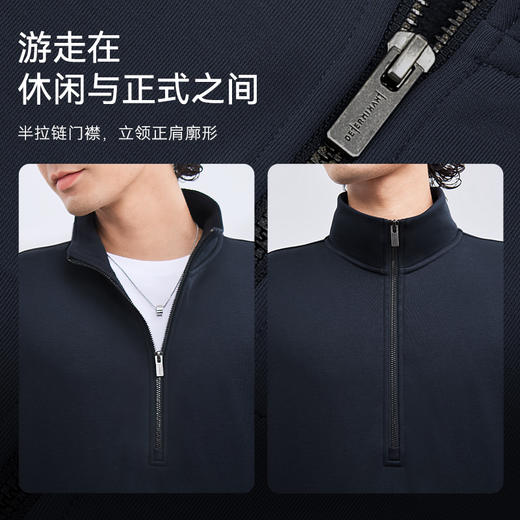 十如仕针织半拉链远红外摇粒绒保暖卫衣-LS08 商品图11