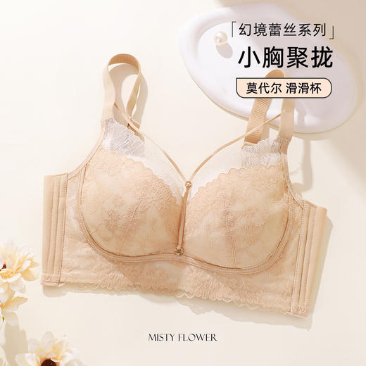 【A-D杯】熳洁儿 性感蕾丝文胸聚拢上托小胸聚拢大胸显小收副乳内衣24761515/24761516 商品图3